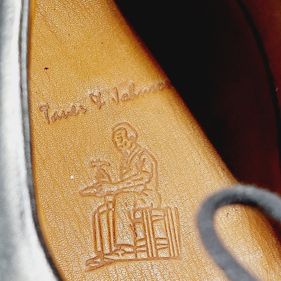 Tauer & Johnson Cap Toe Men's Lace Up Formal Black Leather Dress Shoes V529 - Picture 9 of 13